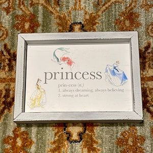 Disney Princess Rustic Wooden Artwork